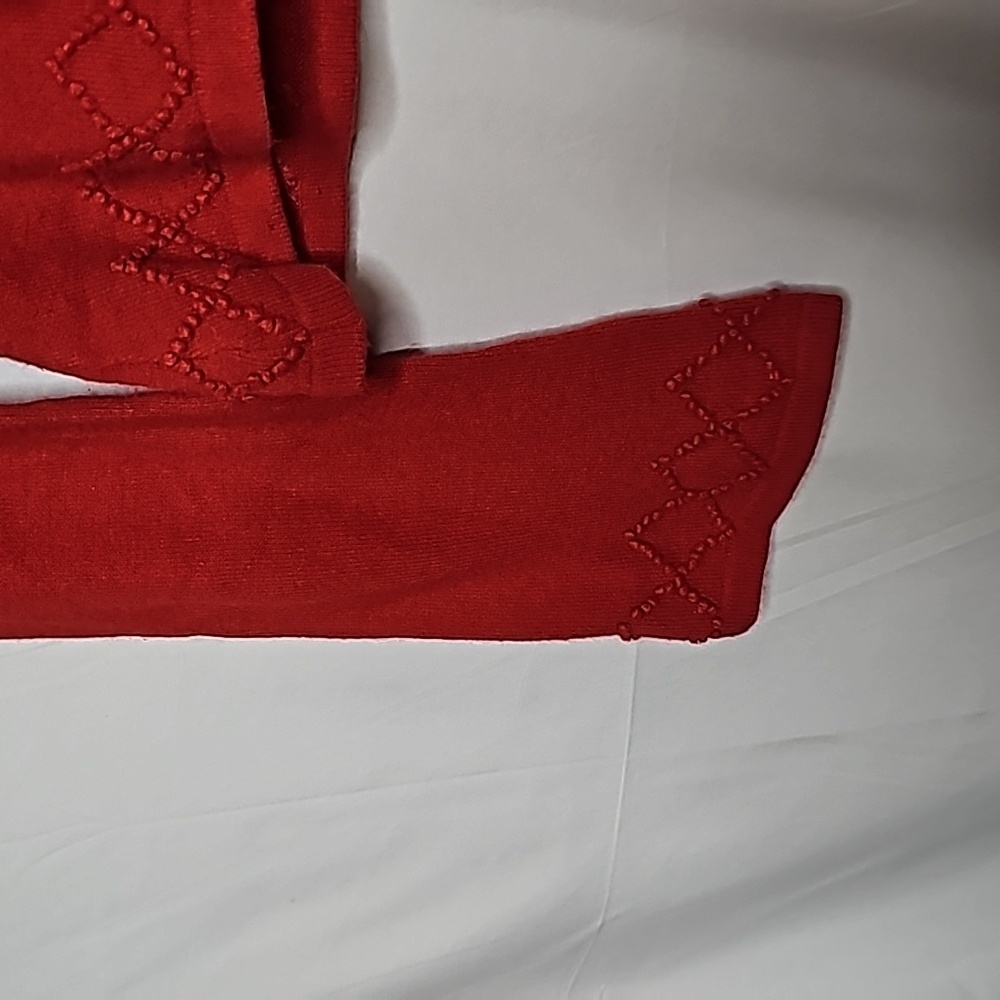 Anthropologie Ago e Filo red cardigan embroidered sweater sz XS - Picture 3 of 5